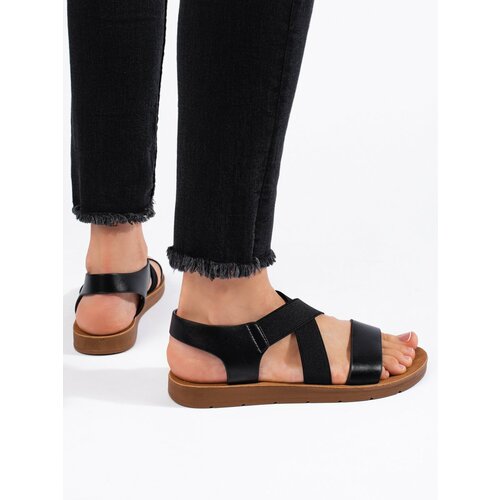 Shelvt Women's slip-on sandals black Slike