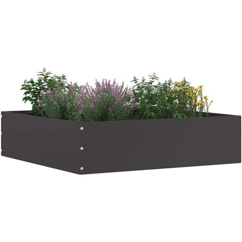 VidaXL Ograda oko Travnjaka Crna 50 x 50 x 13 cm Čelik Slike