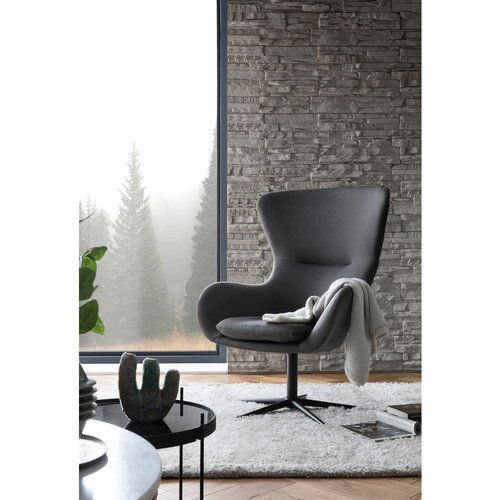 Livetastic FOTELJ, temno siva tekstil Slike