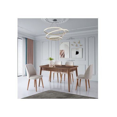 Hanah home Mira trpezarijski sto 130x75x80cm Orah Slike