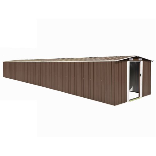 vidaXL Vrtna lopa rjava 257x990x181 cm pocinkano jeklo Cene