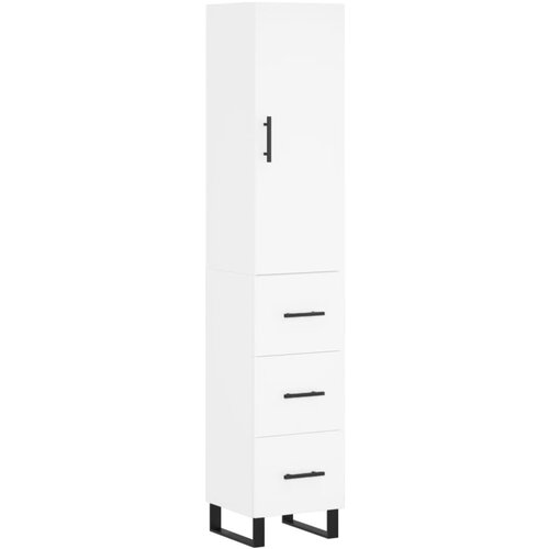 Maison Chic Visoka omara - Komoda - Predalnik bela 34,5x34x180 cm inženirski les, (21718822) Cene