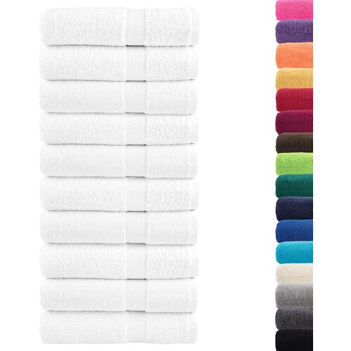  Ručnici za ruke SOLUND 10 kom bijeli 50 x 100 cm 600 gsm Slike