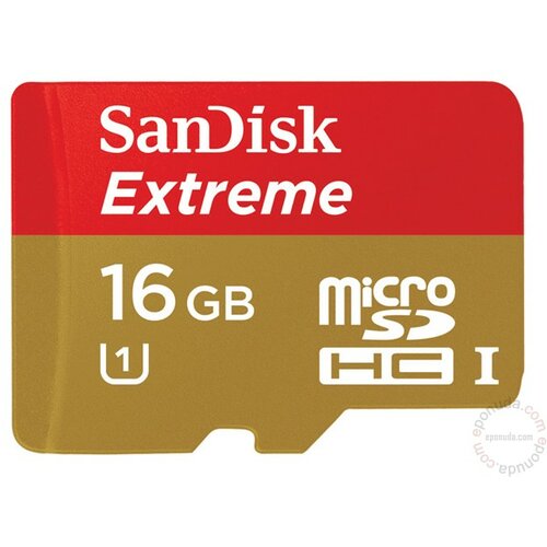 Sandisk Extreme microSDHC 16GB UHS-I - SDSDQX-016G-U46A memorijska kartica Slike
