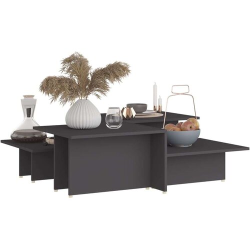  Stolići za kavu 2 kom sivi 111 5 x 50 x 33 konstruirano drvo Slike