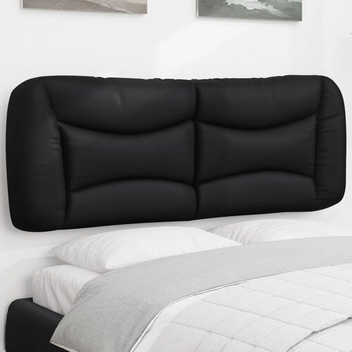 VidaXL Jastuk za uzglavlje crni 140 cm od umjetne kože Slike