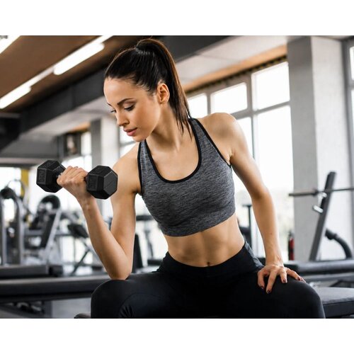 MOVEPRO set heksagonalnih bučica 2 &amp;times; 3 kg &amp;ndash; utezi za vježbanje i fitness, crni Slike