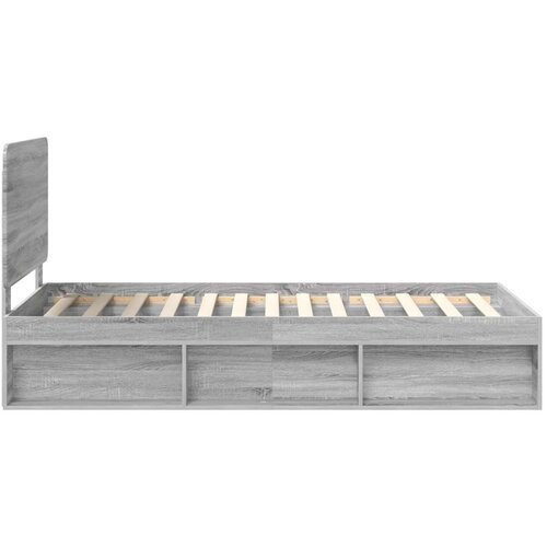  Okvir za krevet s uzglavljem Siva Sonoma 100 x 200 cm Slike
