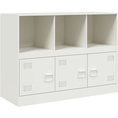 Maison Chic Komoda - Predalnik bela 99x39x73 cm jeklo, (21715567) Slike