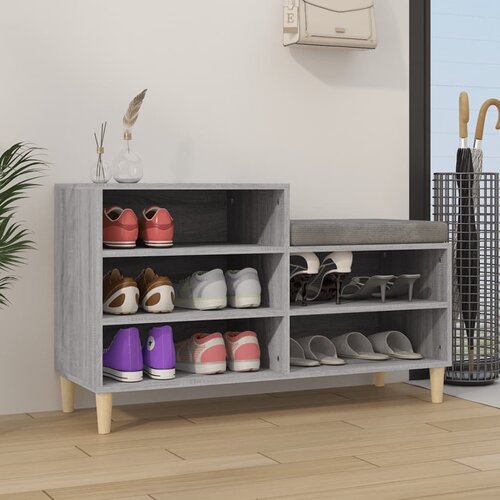 The Living Store Omarica za čevlje siva sonoma 102x36x60 cm inženirski les - Omarica Za Čevlje, (21435006) Slike