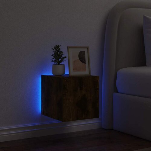 Zidni TV ormarić s LED svjetlima boja hrasta 30,5 x 35 x 30 cm Slike