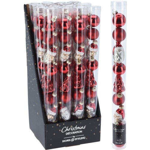 Ena Set novogodi&scaron;njih ukrasa 3cm 9/1 508946/ crv Cene