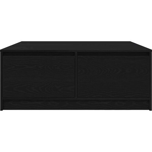 vidaXL Kavna mizica s predali črni hrast 100x100x40 cm Cene