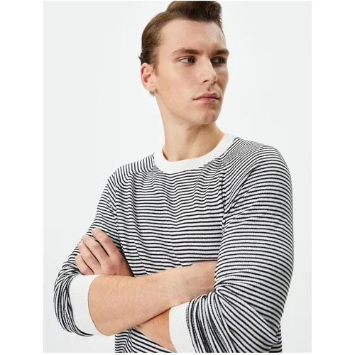 Koton Crew Neck Sweater Knitwear Textured Long Sleeve