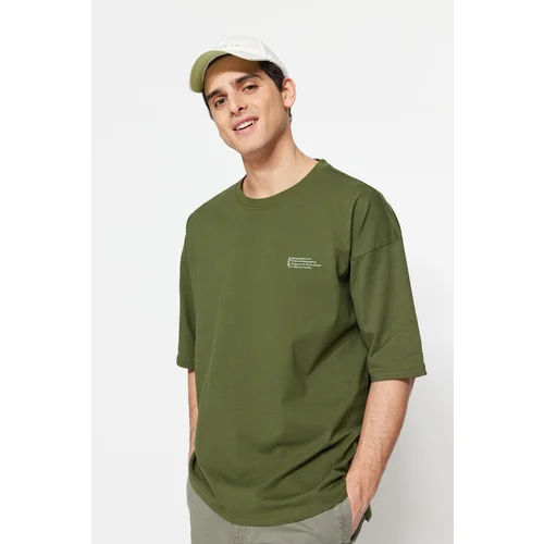 Trendyol T-Shirt - Khaki - Oversize