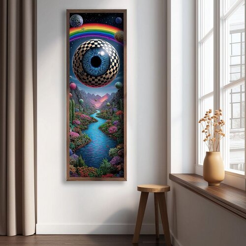 WALLXPERT LAC064-120 Multicolor Decorative Framed MDF Painting Cene
