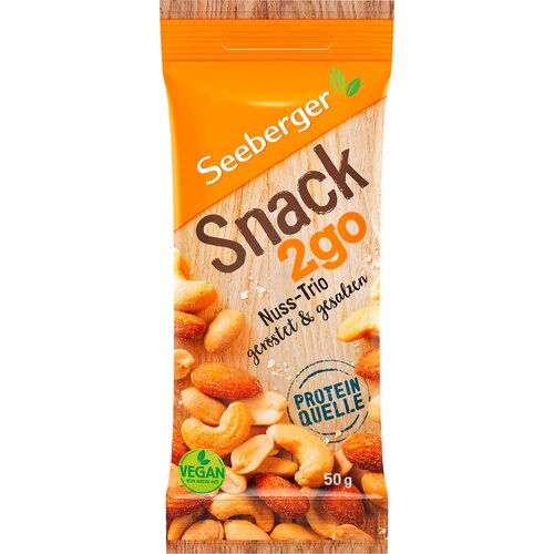 Seeberger Snack 2go - Trio praženih in soljenih oreščkov - 50 g Cene