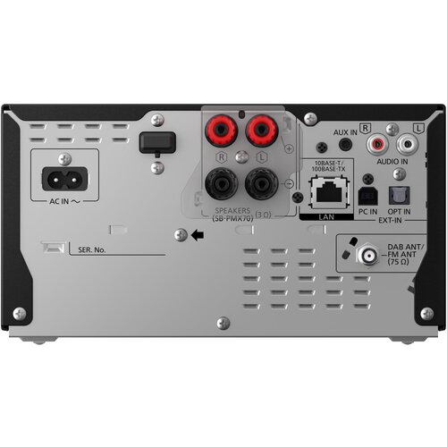 Panasonic SC-PMX802E-S stereo uređaj Air-Play, Bluetooth&amp;reg;, CD, DAB+, USB, WLAN, UKW, AUX, Spotify, Tidal, Deezer, multiroom mogućnost 2 x 60 W crna, srebrna Slike