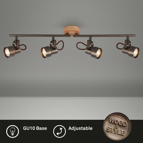 BRILONER 2872-045 - LED spot svetiljka TAHUN 4xGU10/5W/230V 3000K smeđa Slike