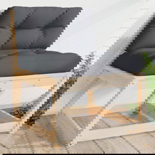 VidaXL Vrtna sofa s jastucima od masivne borovine Slike