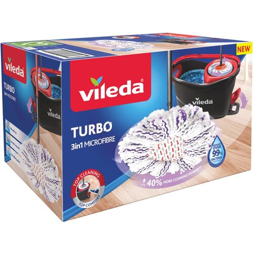 Vileda Set za čišćenje mop sa kantom, 3in1 Turbo Spin Mop Microfibre Cene
