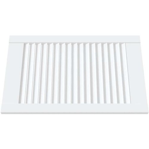  Vrata za omarico z letvicami 2 kosa bela 61,5x39,4 cm borovina, (21412640) Slike