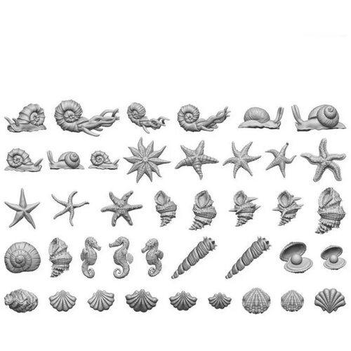 Green Stuff World 3D Printed - Animals - AQUATIC CRITTERS Cene