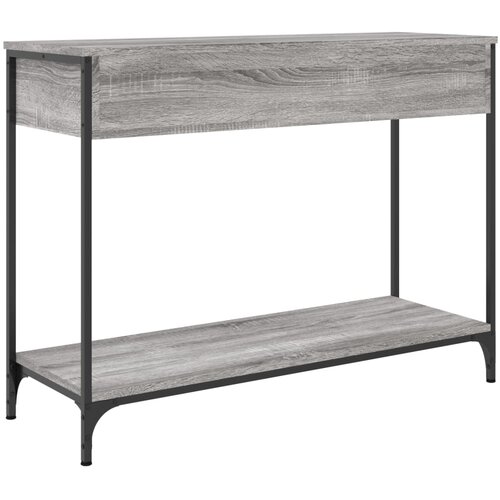  Konzolni stol siva boja hrasta 100x34,5x75 cm konstruirano drvo Slike