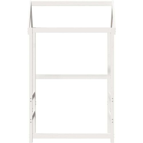 VidaXL krov za dječji krevet bijeli 118x70x176,5 cm masivna borovina Slike