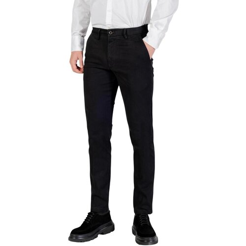 Borghese Hlače Chino / Carrot Chino - Slim Fit 5WPA01 07CO126M Črna Cene