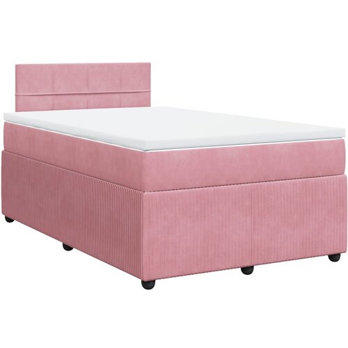 Maison Chic Box spring postelja - Vzmetna postelja z vzmetnico roza 120x200 cm žamet SL18156, (21885439) Cene
