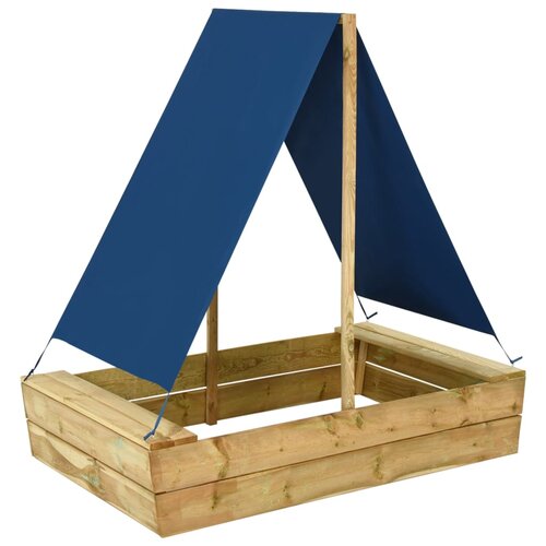 The Living Store Peskovnik s streho 80x60x97,5 cm impregnirana borovina - Peskovnik, (21426774) Cene