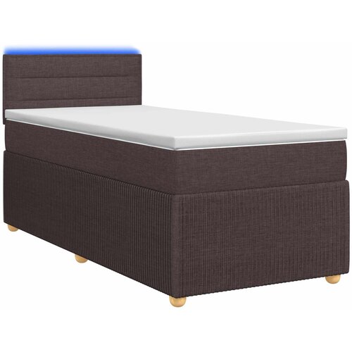  Boxspring krevet s madracem Tamno smeđa 80 x 200 cm Tkanina Slike