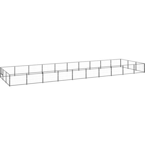 VidaXL kavez za pse crni 30 m&amp;sup2; čelični Slike