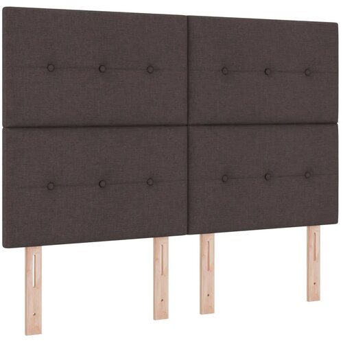  Krevet od pjene s madracem i LED-om Tamno smeđa 140 x 190 cm - Tamno smeđa 140 x 190 cm Pro&amp;scaron;iveno gumbima Slike