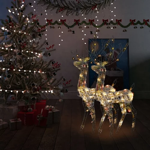 Akrilni ukrasni božićni sobovi 2 kom 120 cm šareni