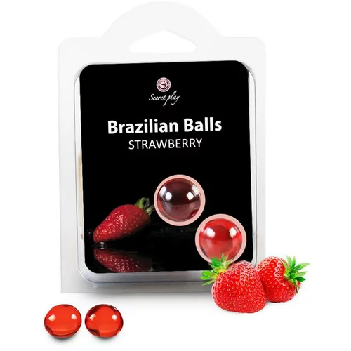 SECRET PLAY Set 2 Brazilske kroglice Aroma Strawberry, (21087092)