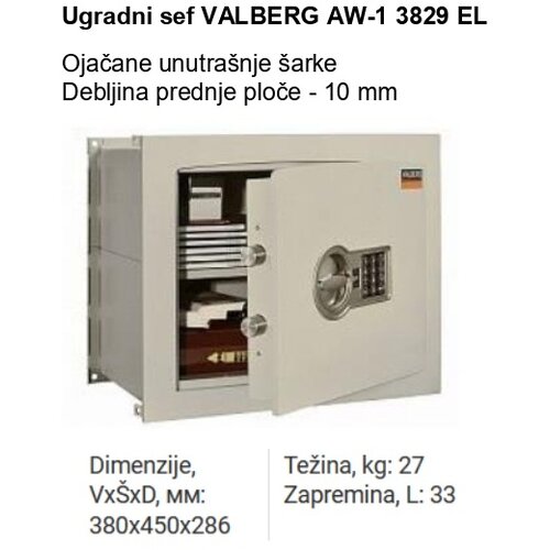 Valberg Ugradni sef AW-1 3829 EL Slike