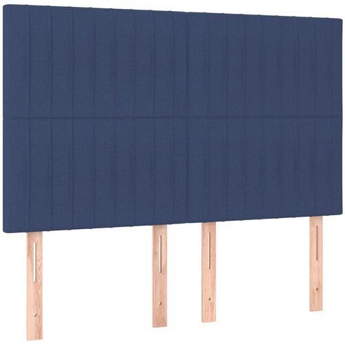 Krevet s oprugama i madracem plavi 140x200 cm od tkanine Slike