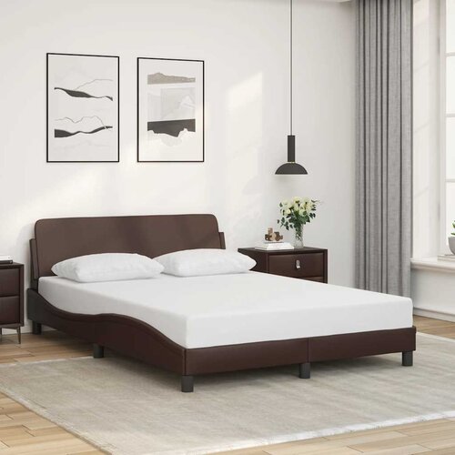  Okvir za krevet Dover smeđi 140x190 cm od umjetne kože Cijene