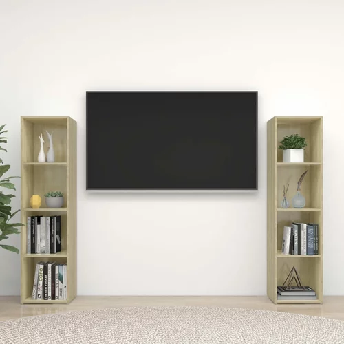 vidaXL TV omarice 2 kosa sonoma hrast 142,5x35x36,5 cm iverna plošča