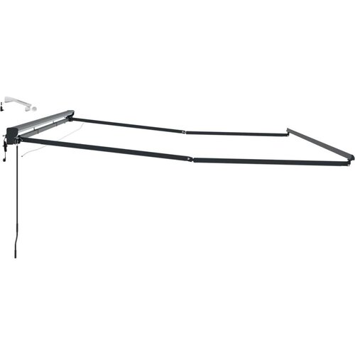  Električna nadstre&amp;scaron;nica s profili LED Antracit 4 &amp;times; 3 m Aluminij, (5000207268) Slike
