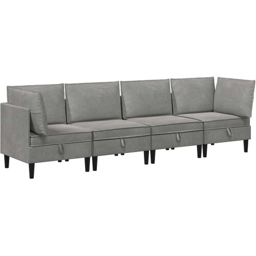  Set namje&amp;scaron;taja za dnevni boravak 4 pcs Svjetlosiva Bar&amp;scaron;un - Svjetlosiva 2x kutni +2x srednji Slike