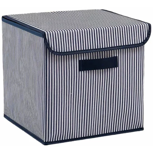Mioli Decor Modra tekstilna škatla za shranjevanje s pokrovom 30x30x30 cm –