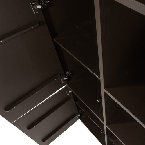 WOOOD Temno rjava modularna omarica iz masivnega bora 108x215 cm Meggy &amp;ndash; Slike