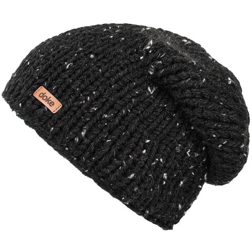 DOKE Pleten&amp;aacute; čepice black tweed Slike