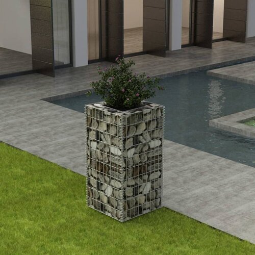 vidaXL Visoka greda gabion jeklo 50x50x100 cm Cene