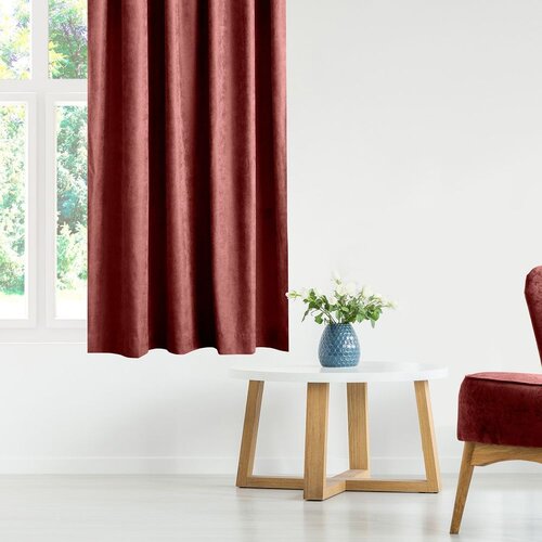  Curtain MILANA color coral style classic dragon tape transparent 5 cm chenille 220x300 HOMEDE Slike