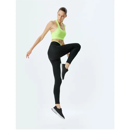 Koton Sports Leggings High Waist Skinny Fit Double Waist Detail