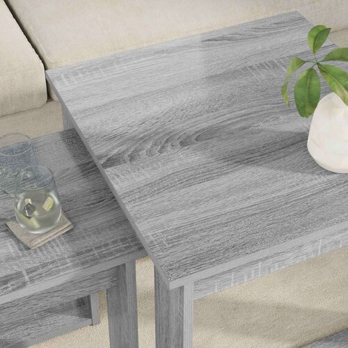  Set stolića za kavu 2 pcs Siva Sonoma Konstruirano drvo Slike
